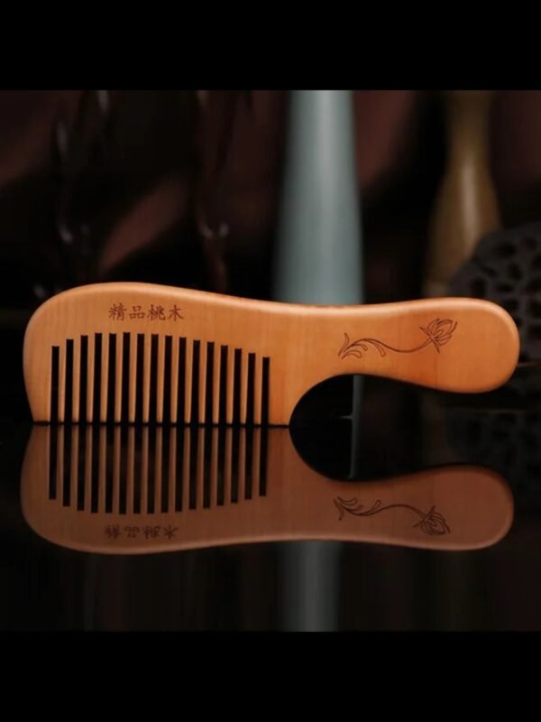 Care4Hairs Wooden Comb with Handle - Image 2
